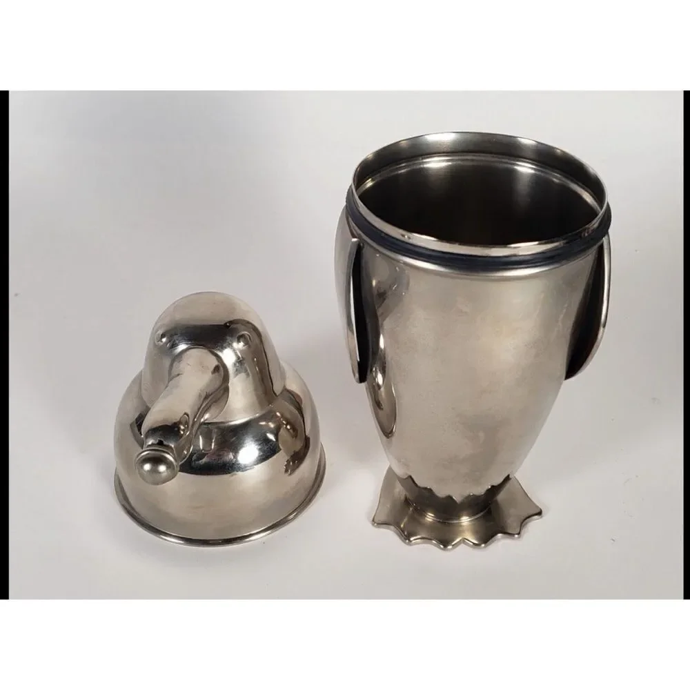 Vintage Restoration Hardware Figural  Penguin Cocktail Shaker